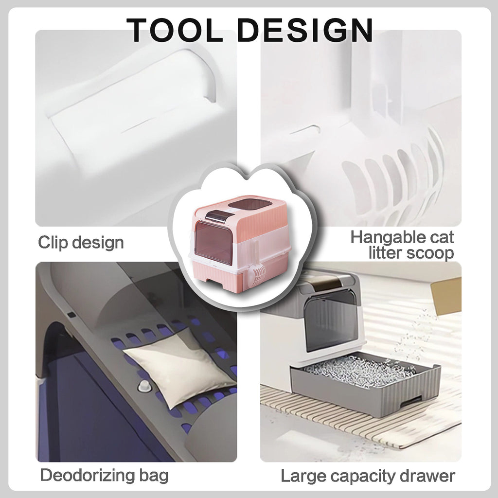 Super Large Capacity Cat Litter Box - Easy To Clean, Odorless, Leak Proof, Not Easy To Leak, Pull-out Design, Comfortable Toilet For Pets