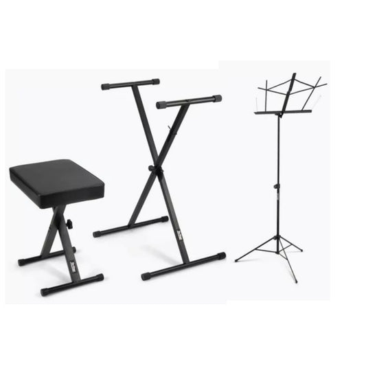 Keyboard Stand, Bench Pack and Sheet Music Stand pack.