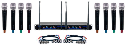 VOCOPRO | Digital-Acapella-8   Eight Channel UHF Wireless Handheld Microphone System with Mic-On-Chip Technology