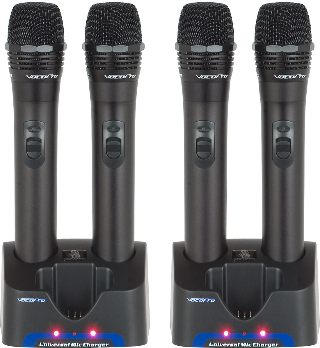 VOCOPRO | UHF-5805    Professional Rechargeable 4-Channel UHF Wireless Microphone System