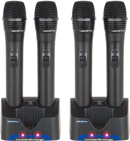 VOCOPRO | UHF-5805    Professional Rechargeable 4-Channel UHF Wireless Microphone System