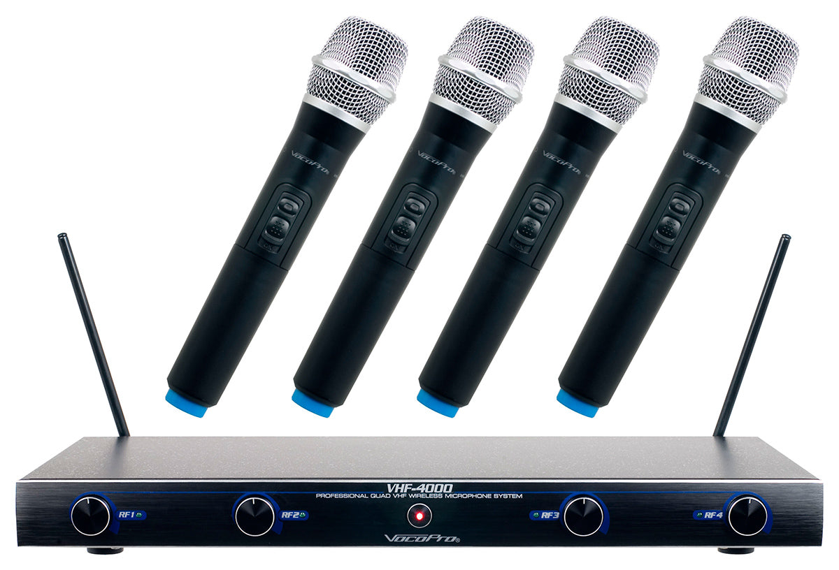 VOCOPRO | VHF-4000      Professional Quad VHF Wireless Microphone System