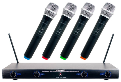 VOCOPRO | VHF-4005    Four Channel Rechargeable VHF Wireless Microphone System